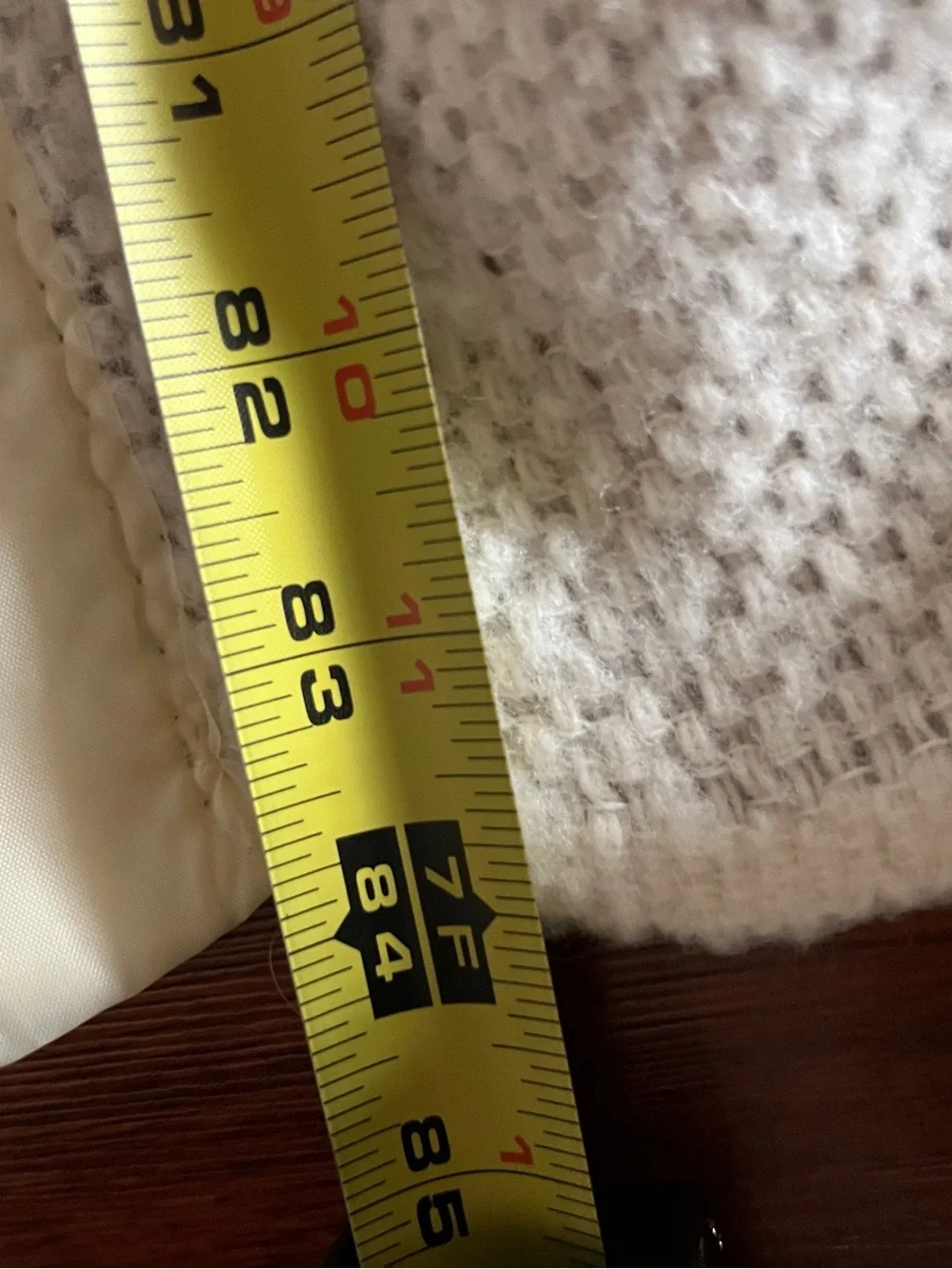 Vintage Faribo Blanket QUEEN Ivory Fluff Loomed Acrylic Satin Trim USA
